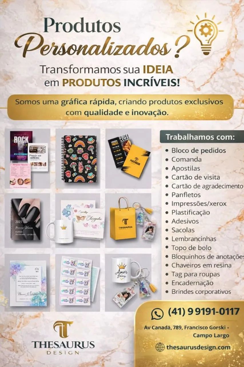 Produtos personalizados 
