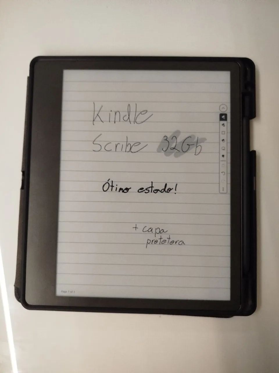 Amazon Kindle Scribe 32GB + Capa e Caneta (Ótimo Estado) - Foto 4