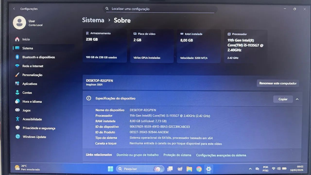 Notebook Dell 15 polegadas Intel i5 funcionando perfeitamente 100% - Foto 5
