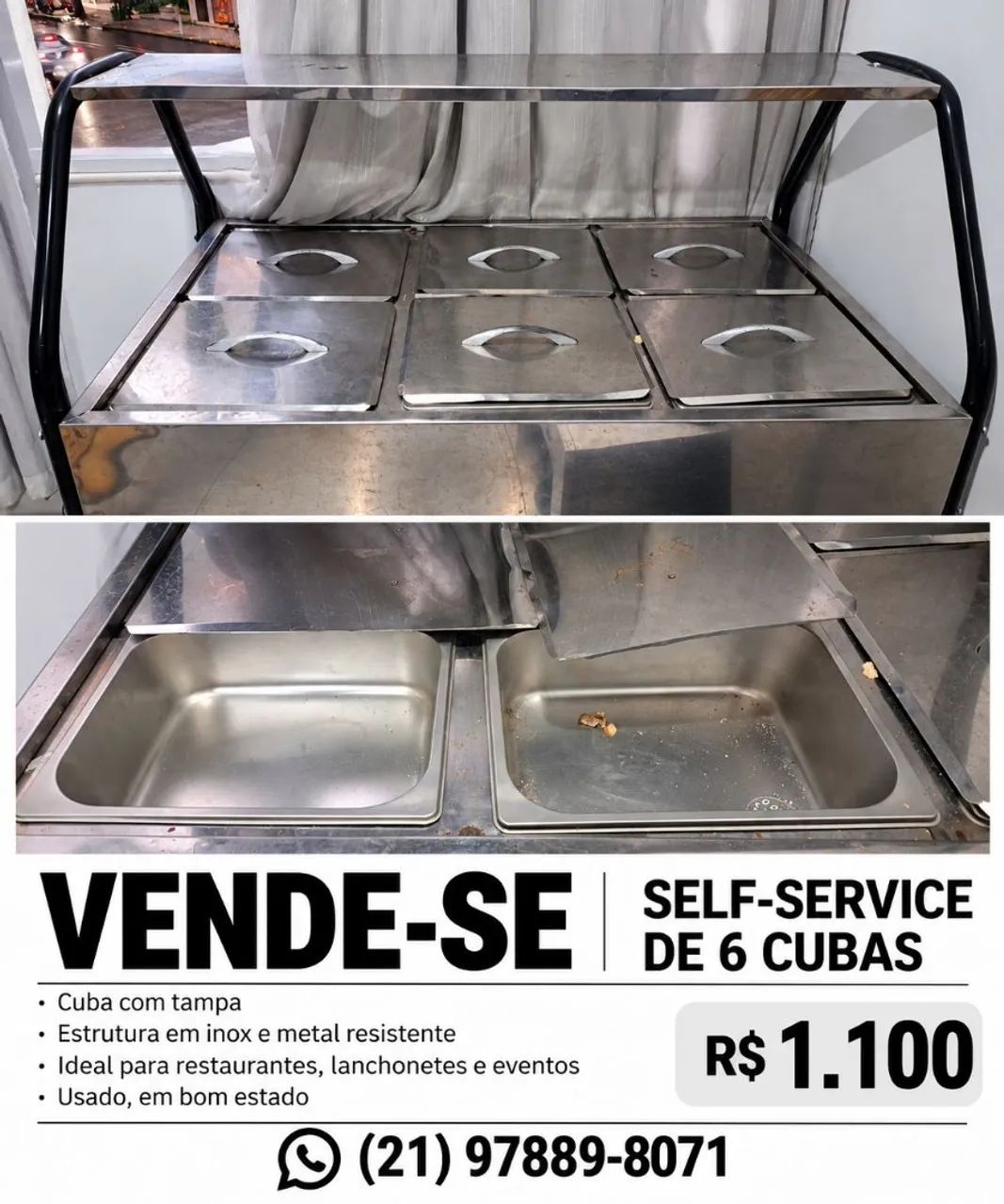 Vendo selvservice 6 cubas 1100