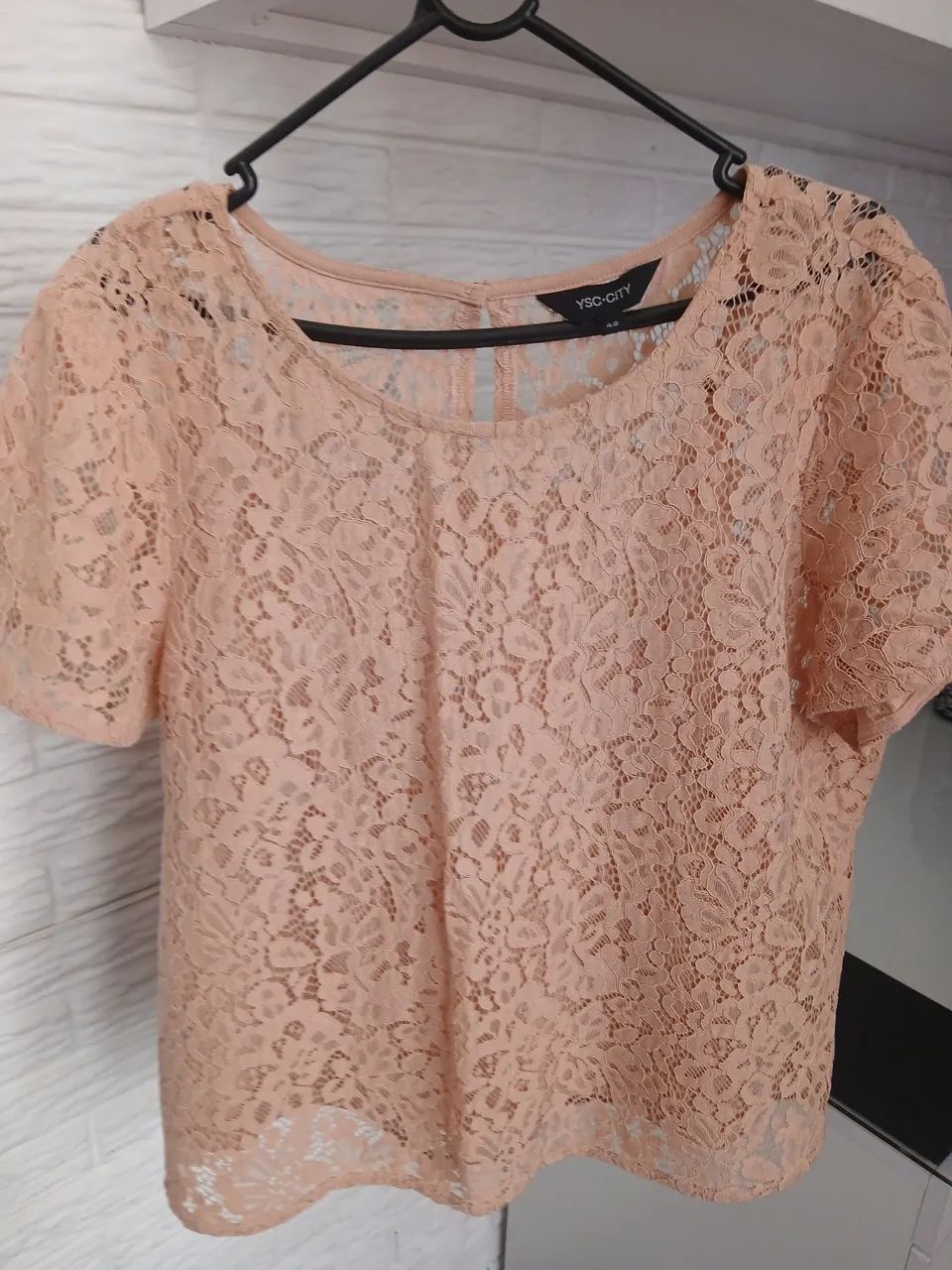 Blusa renda nude M/G - Foto 2