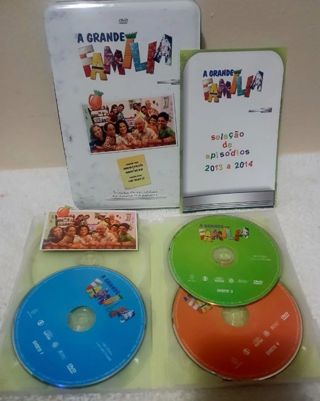 Box DVD A Grande Família com luva metal (lata) INCOMPLETO  com 3 discos Original - Foto 2