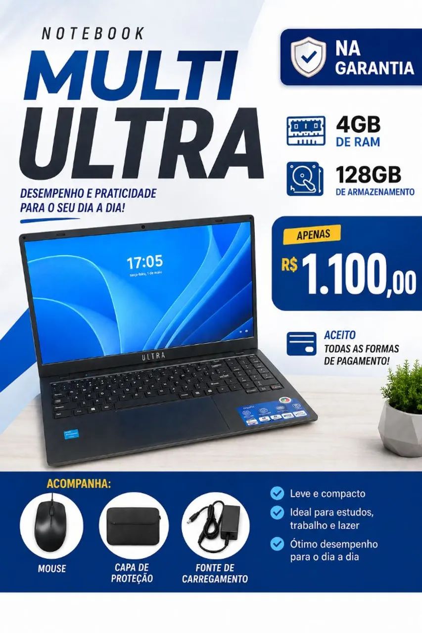 Notebook Multi Ultra semi novo - Foto 2
