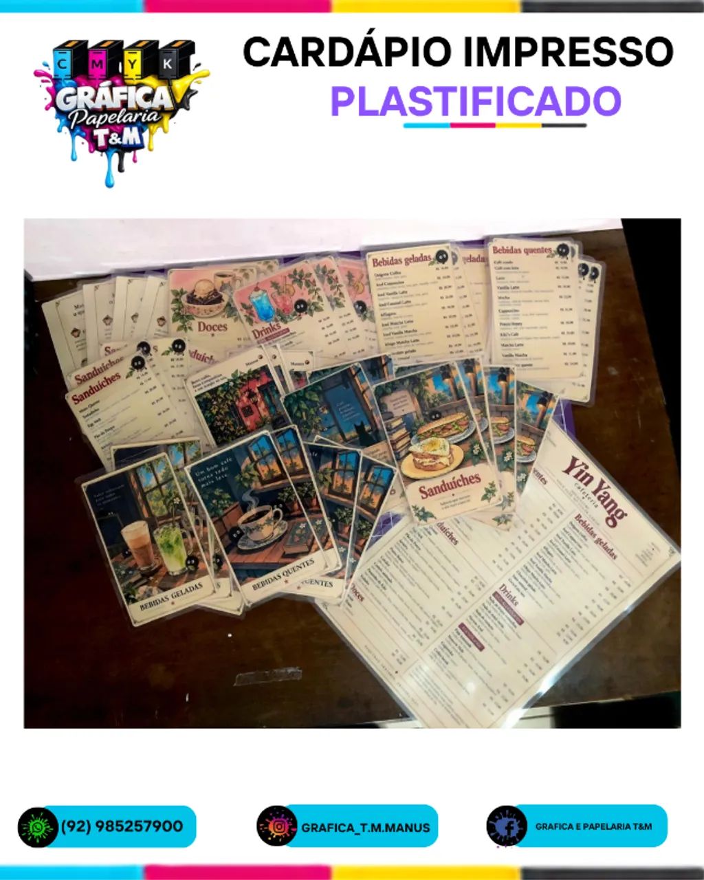 Cardápio impresso e plastificado - Foto 3