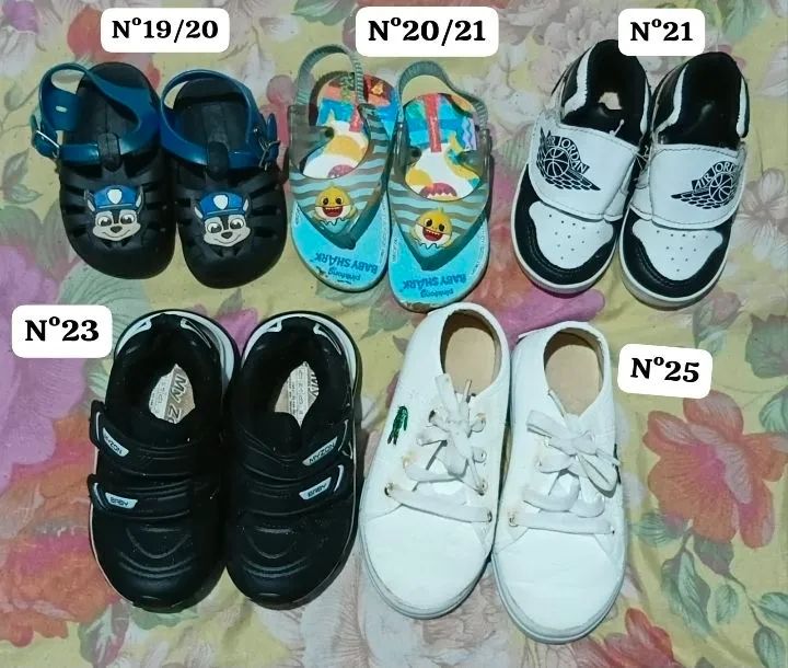 Lote sapatos menino