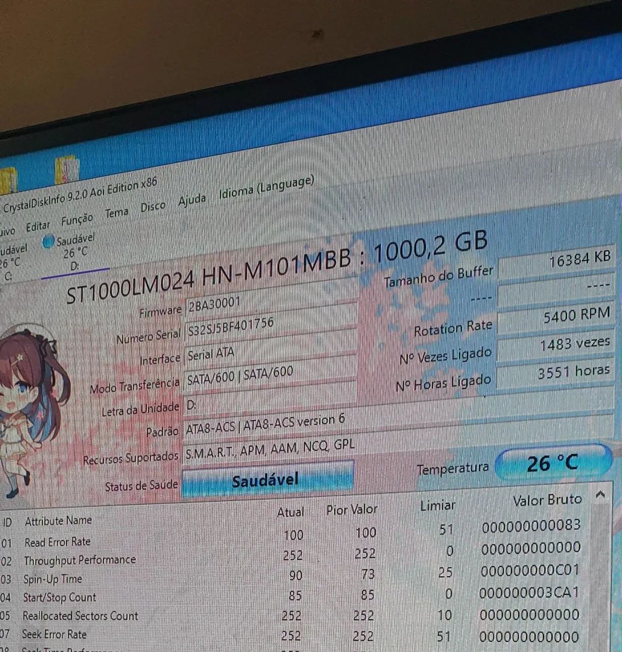 Hd 1tb Saudável 