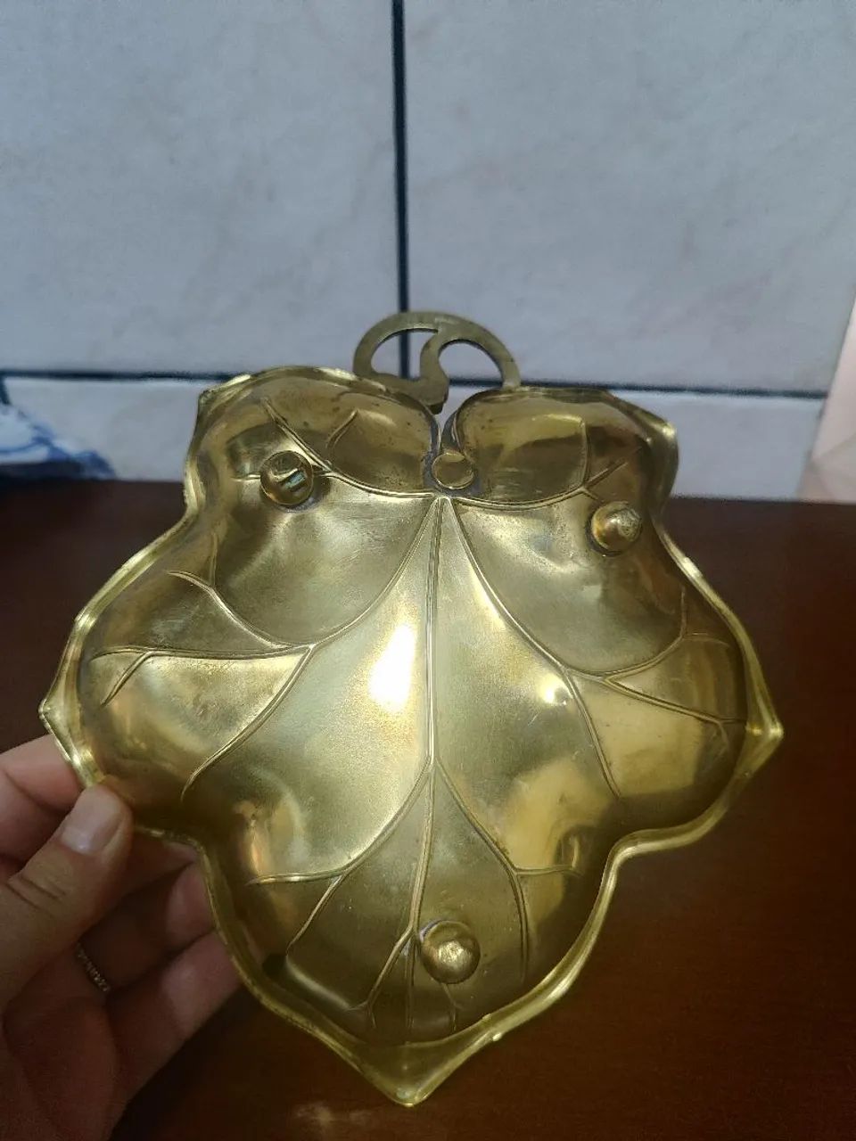 Mini centro de mesa vintage em latão  - Foto 2