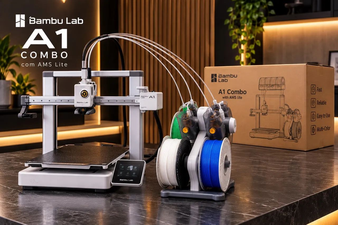 Impressora 3D Bambu Lab A1 Combo + AMS Lite