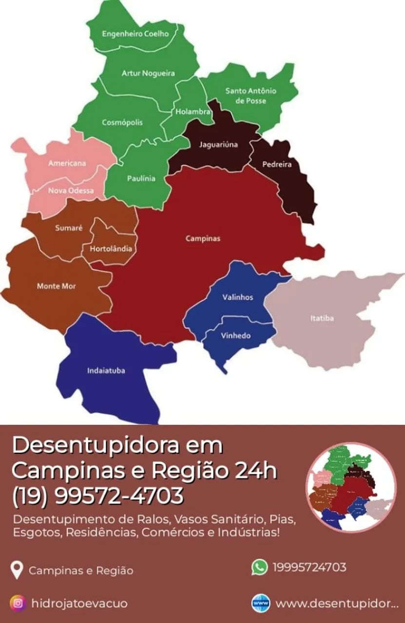 Desentupidora 24h em Campinas e Região