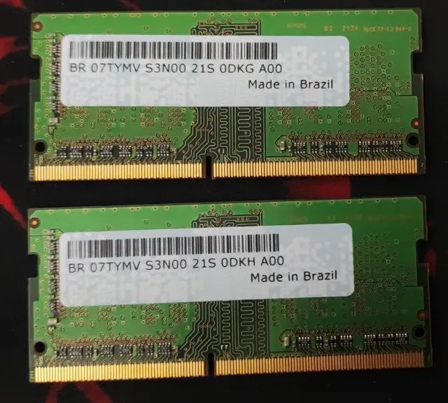 2 Memórias de 4GB RAM 1Rx16 PC4-3200AA-SCO-11 laptop DDR4 RAM - Total 8GB - Foto 2