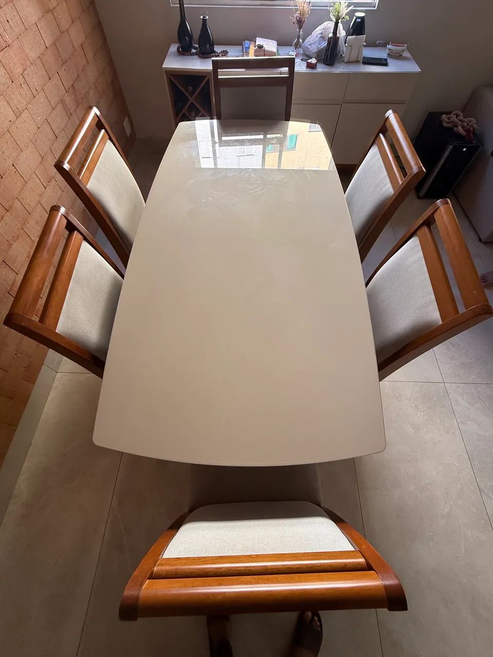 Mesa de Jantar 6 lugares de vidro laqueado - Foto 2