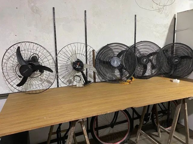 Kit com 5 Ventiladores de parede 60cm 