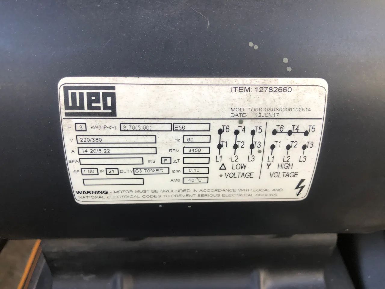 Compressor de Ar CHIAPERINI CJ 20 + APV 250L - 5cv - Foto 3