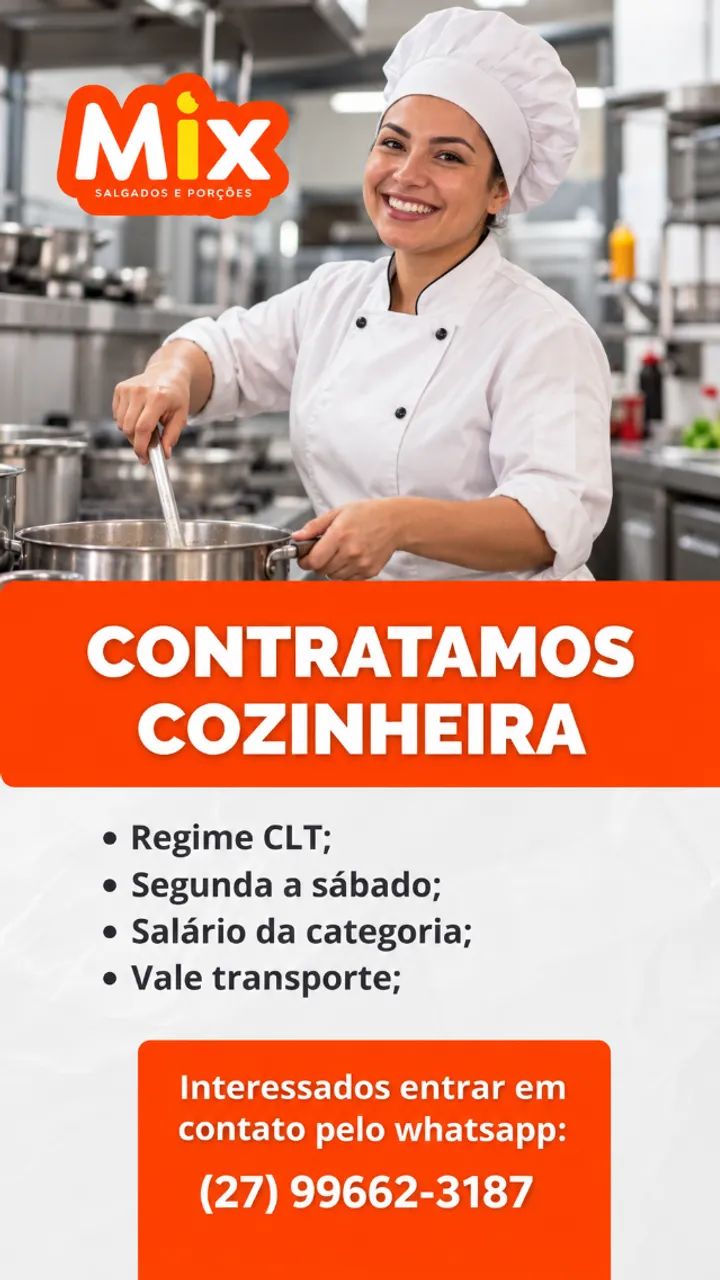 Vaga de cozinheira