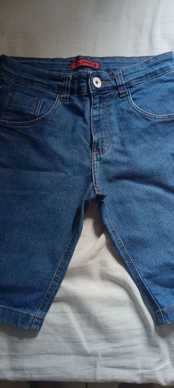 Bermuda jeans 38 unissex