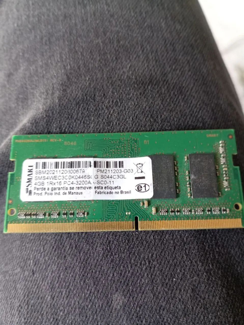 Memória RAM ddr4 Notebook 4gb