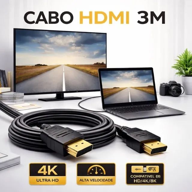 CABO HDMI COM REVESTIMENTO DE PLASTICO TERMICO - Foto 4