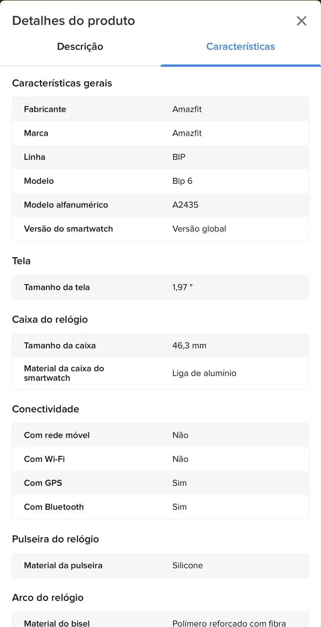 RELÓGIO AMAZFIT BIP 6 - Foto 4