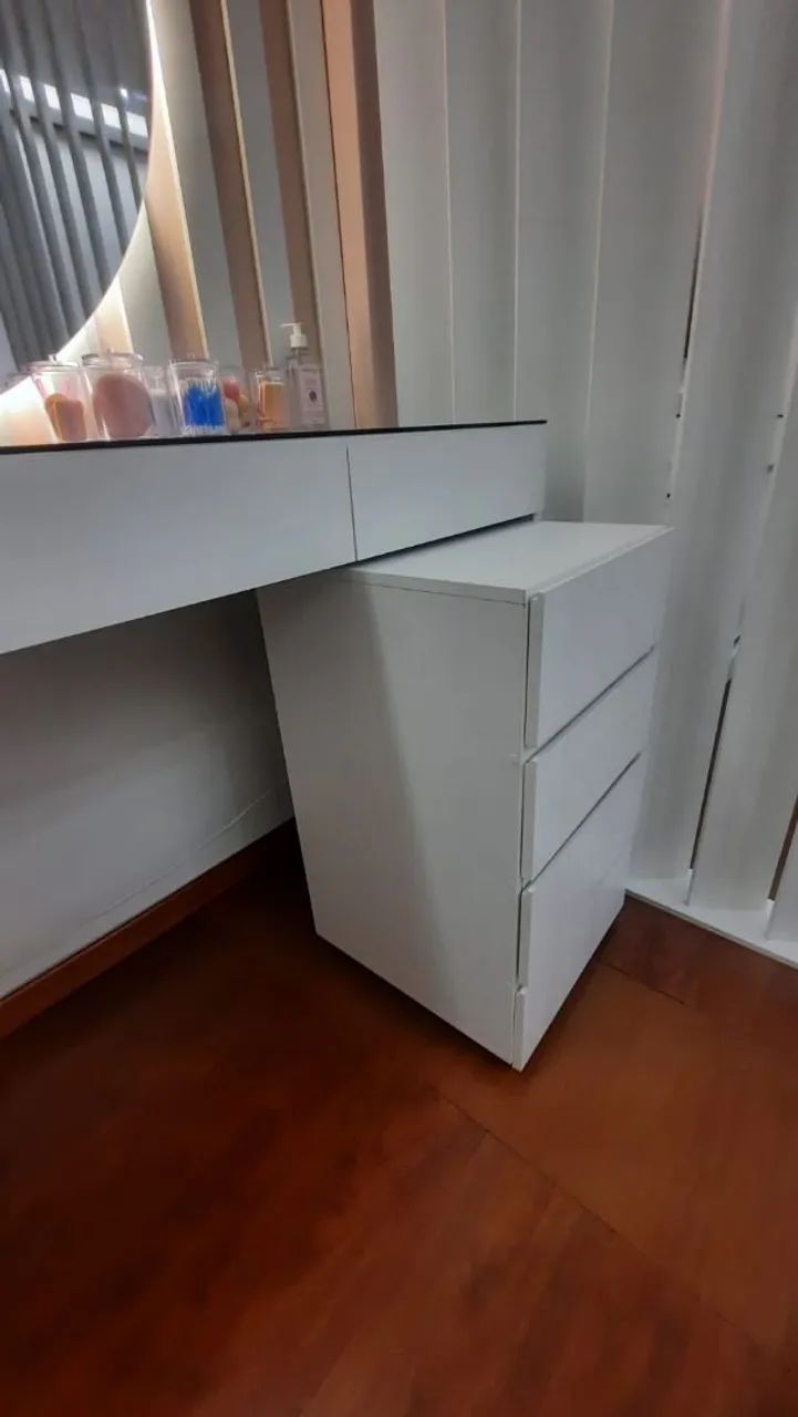 BANCADA grande com tampo de vidro 1,96m X 52cm - Foto 5