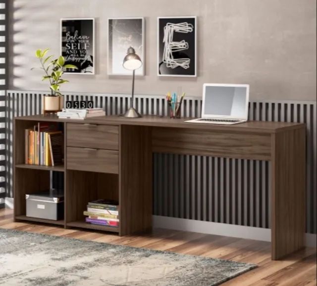 Mesa Computador Office em L - DIVIDIMOS EM ATÉ 10X SEM JUROS - Foto 2