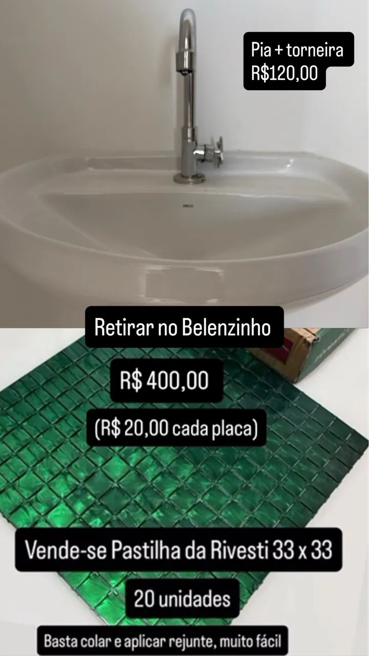 Bathroom sink + faucet and wall cladding