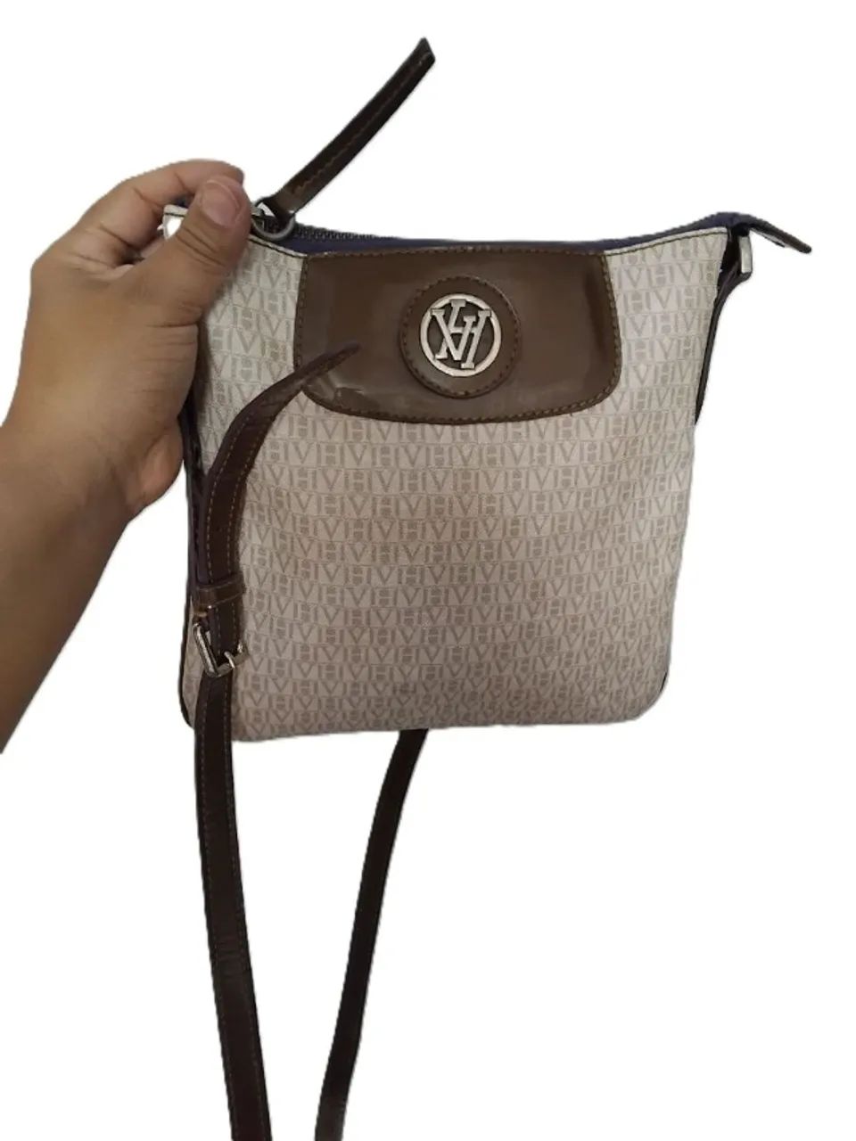 bolsa victor hugo original canvas e couro - Foto 4