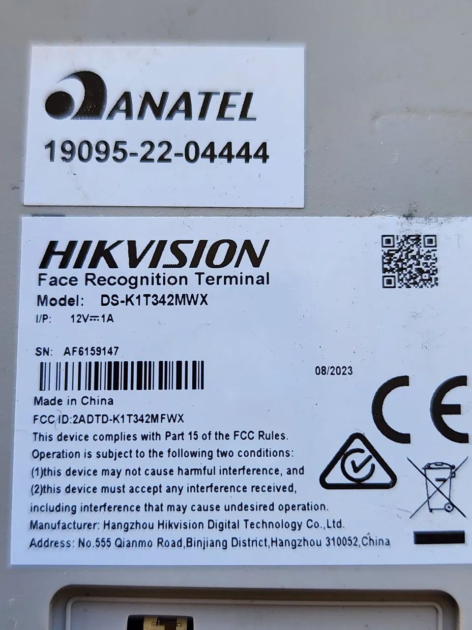 Leitor Facial Hikvision DS-K1T342MWX - Foto 4