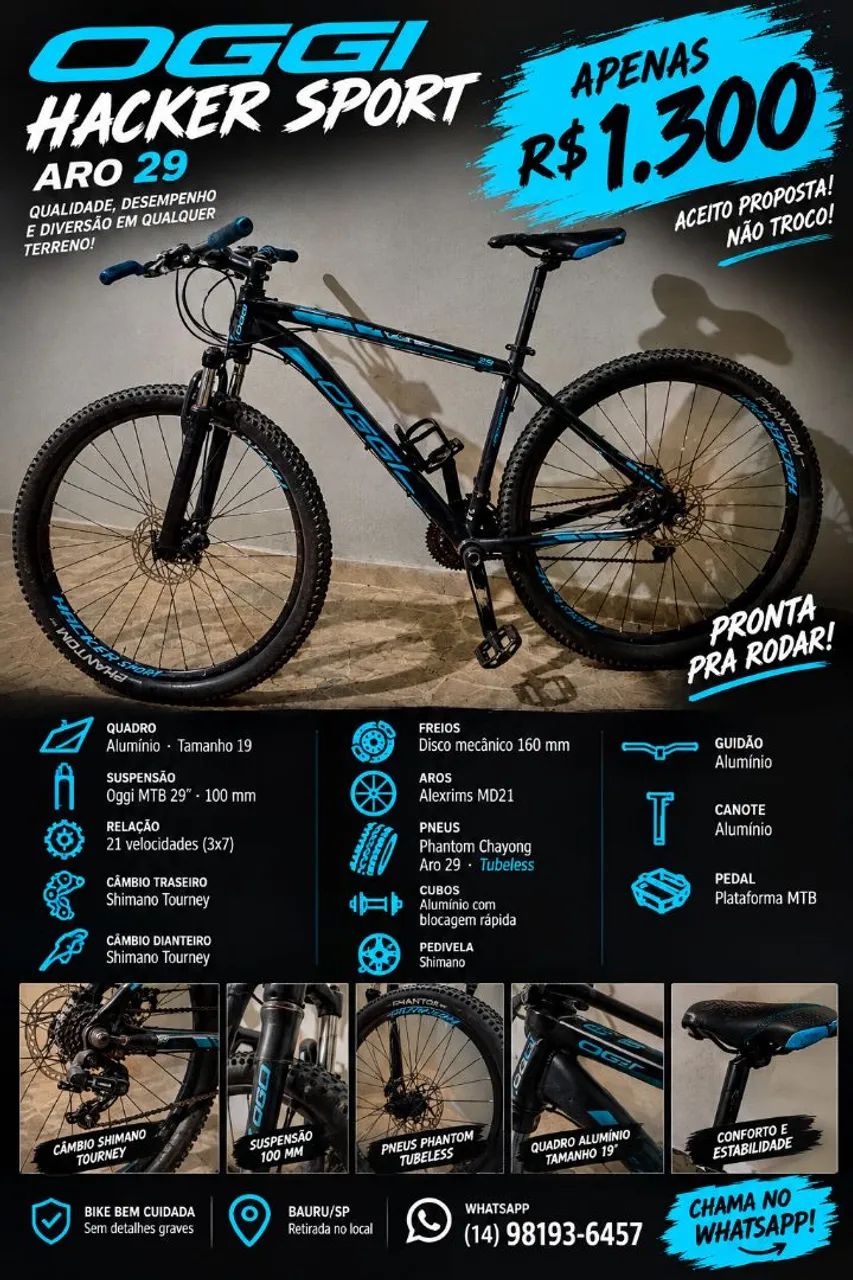 Bicicleta Oggi sport hacker 