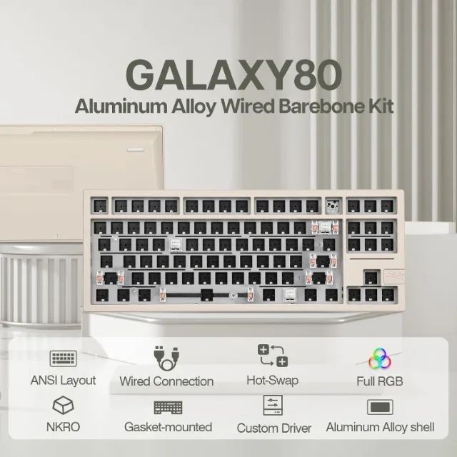 Teclado mecânico top de linha Epomaker galaxy80 - Foto 4