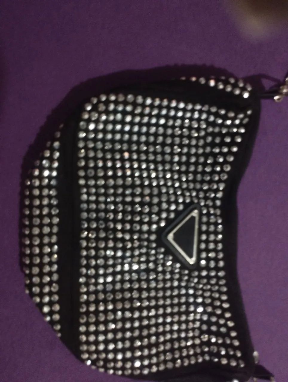 bolsa preta brilhante 