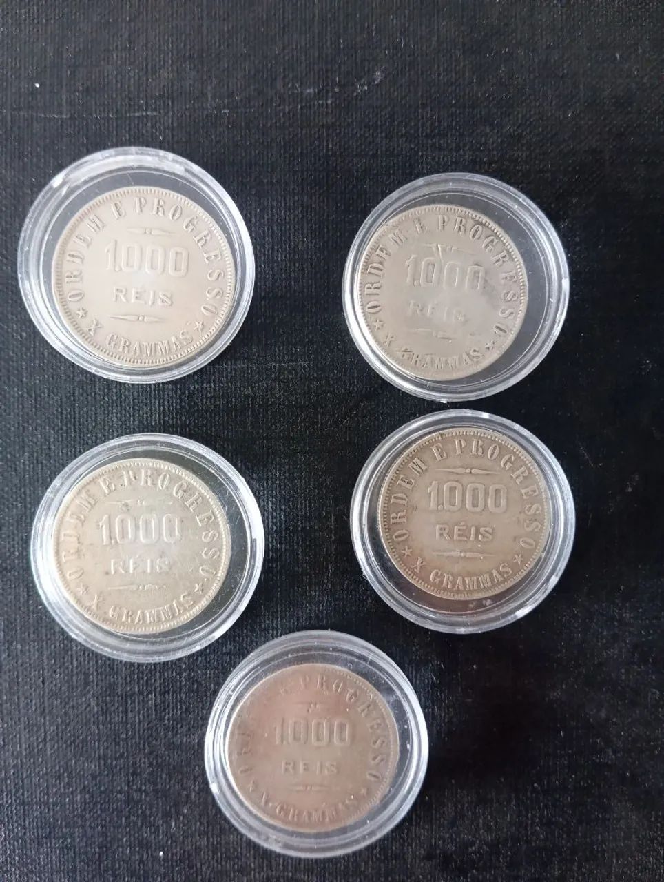 5 moedas de prata 900 originais - Foto 2