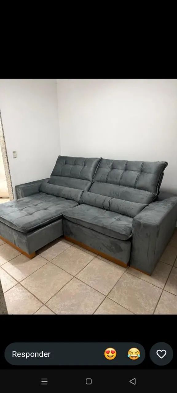 sofá retrátil e reclinável 