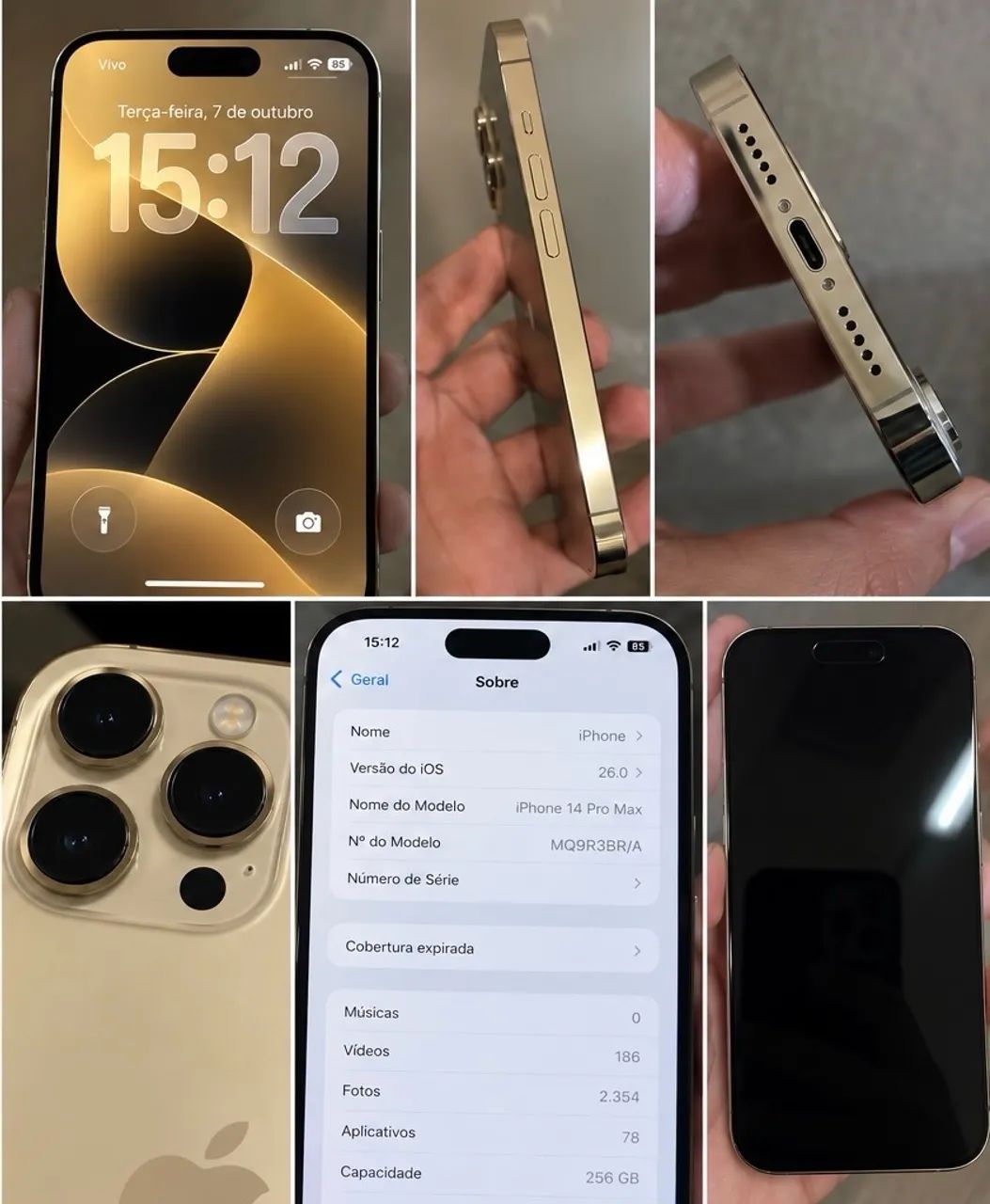 iPhone 14 Pro Max 256gb Dourado Aceito Proposta  - Foto 2