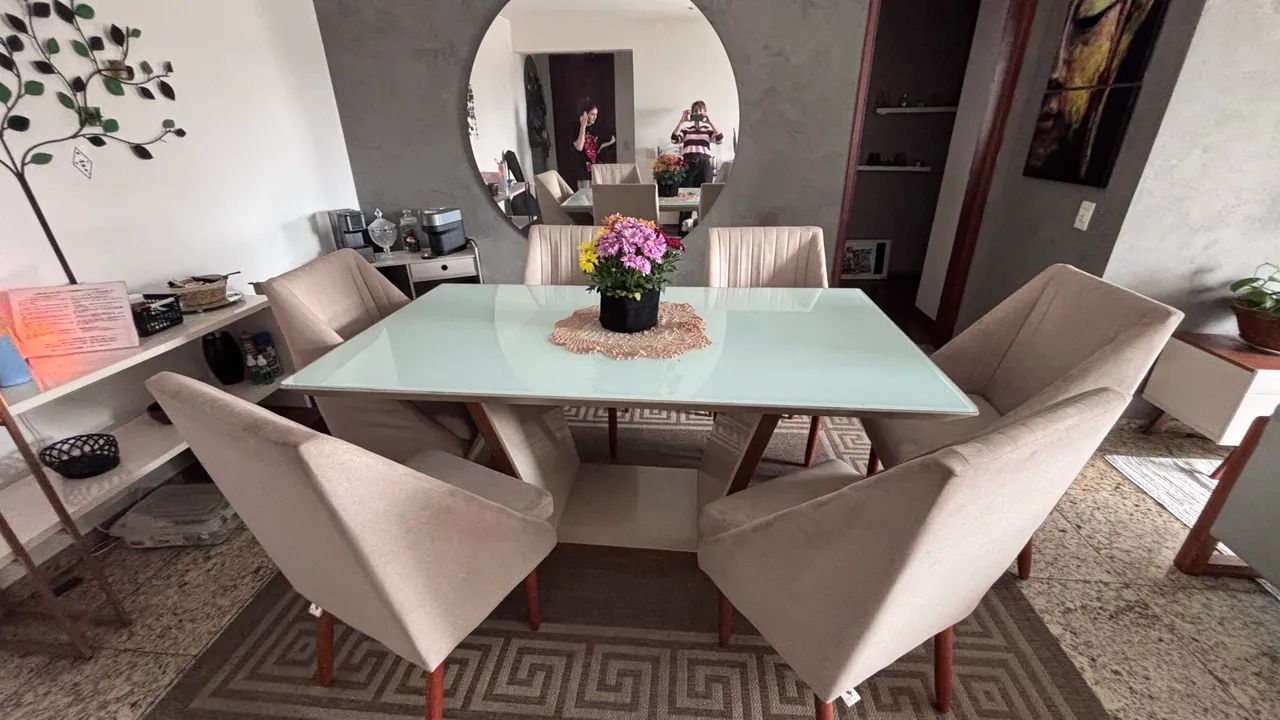 Mesa com cadeiras sala de jantar - Foto 5