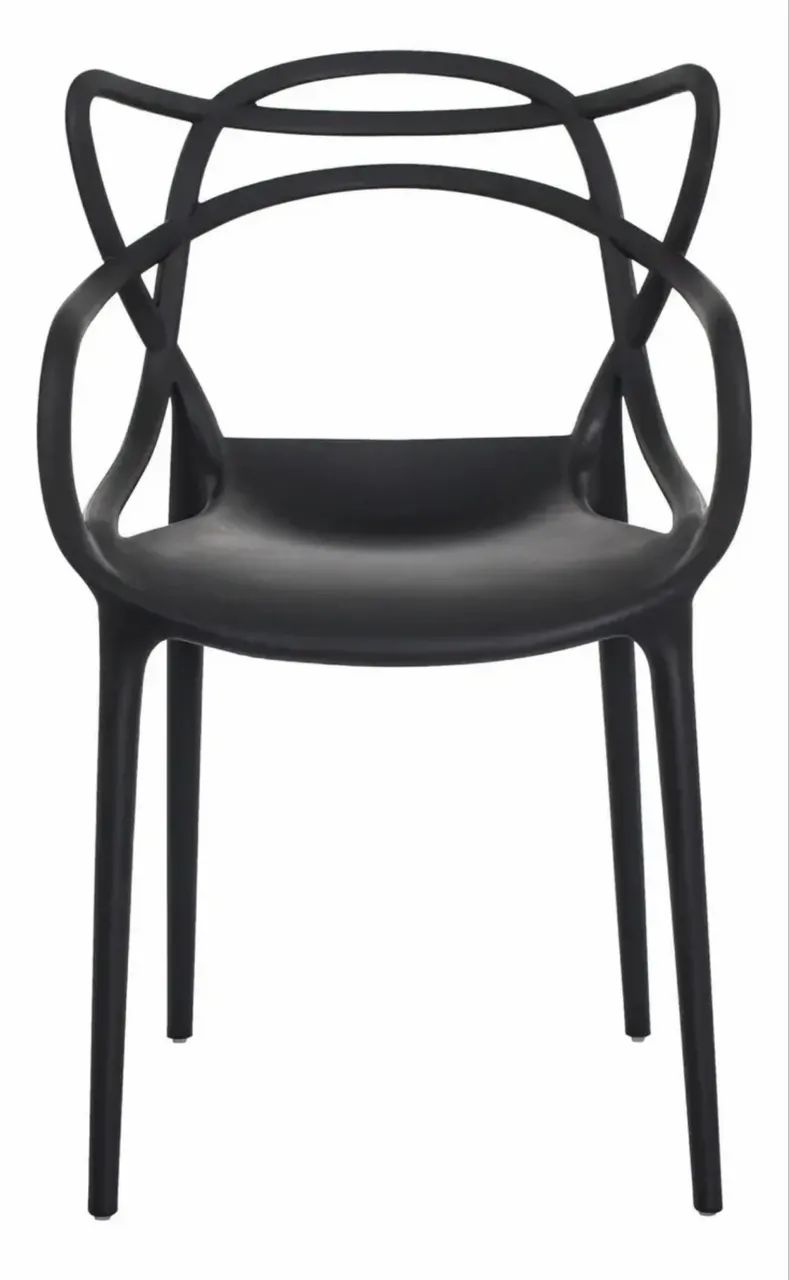 6 Cadeiras Estilo Eames Masters Pretas - Excelente Estado