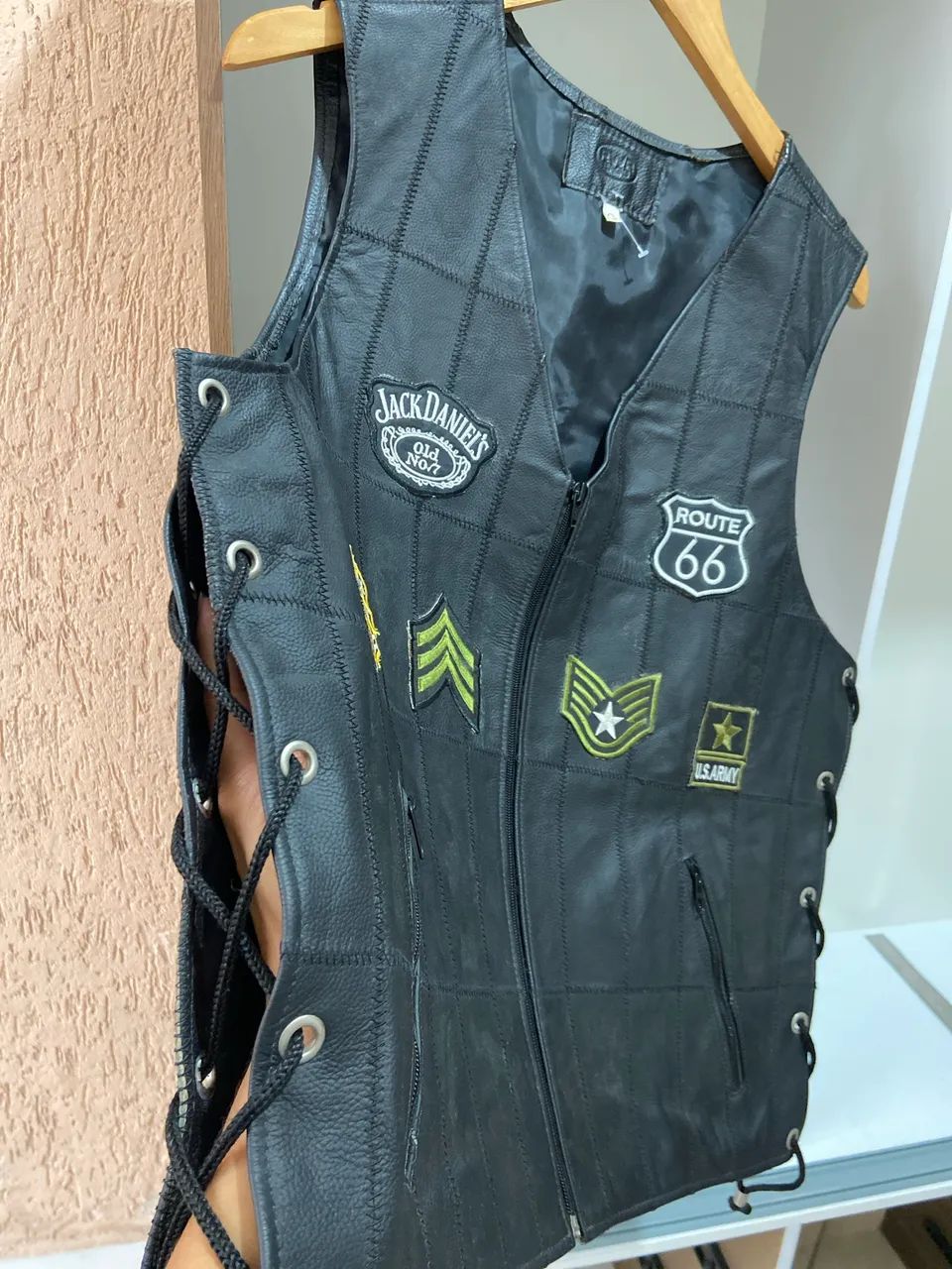 Colete de couro legítimo motociclista G - Foto 3