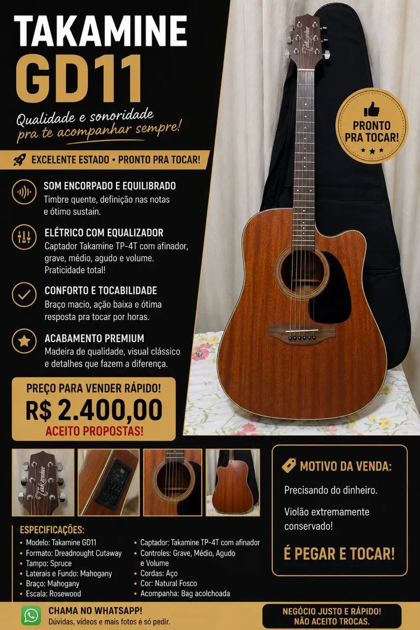 Violão Takamine e violão Tagima - Foto 2