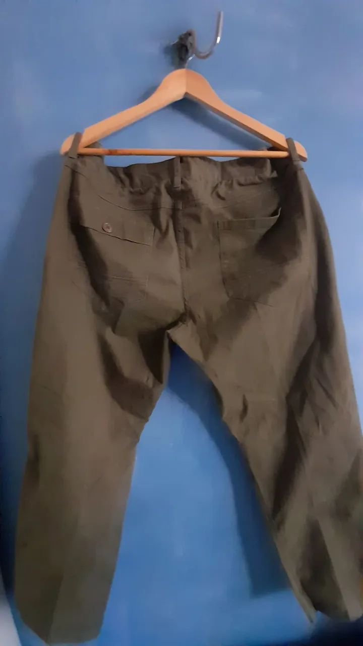 Calça Sarja Amaciada Bolso Faca com Elastano Verde 46 - Foto 3