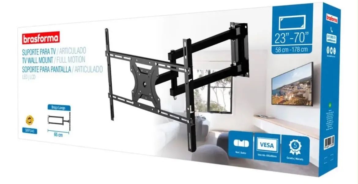 Suporte de TV articulado 23 a 70 polegadas - Foto 2