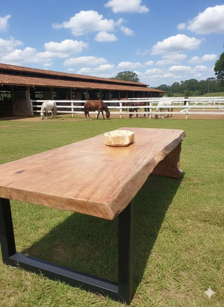 Mesa De Madeira Rustica Estilo Cascata - Foto 4