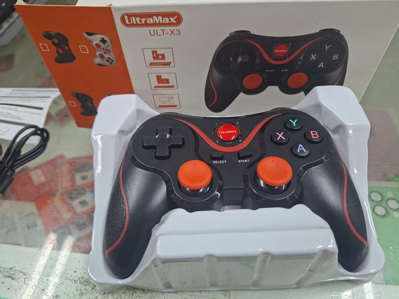 Controle Sem Fio Ultramax X3 Bluetooth compatível com Android, iOS e PC