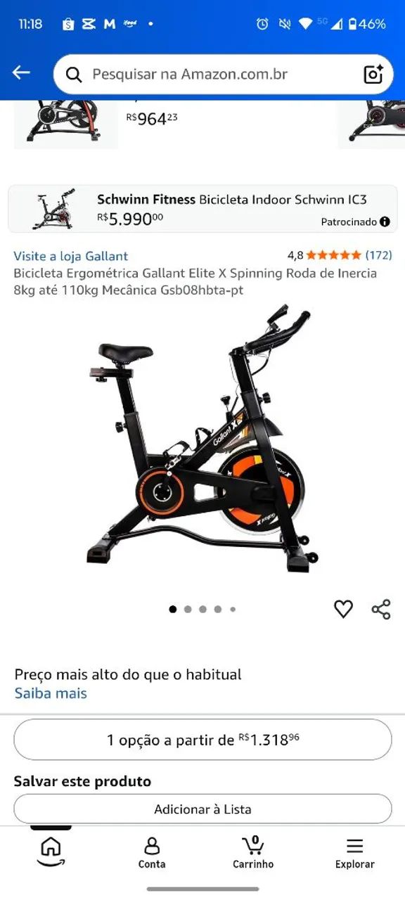 Bicicleta ergométrica GALLANT X SPINNING em perfeito estado - Foto 5