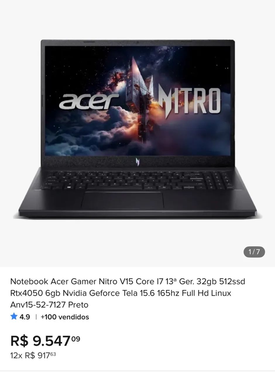 Notebook Acer Gamer Nitro V15   - Foto 2