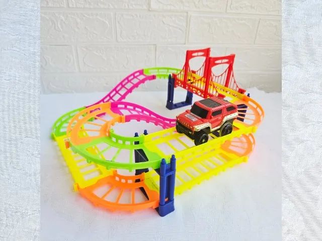 pista montar radical carrinho automático 25 peças