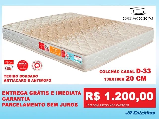 Colchão D33 Orthocrin Casal e Solteiro na Promoção - Foto 5