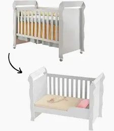 Berço branco criança bebê infantil - Foto 2