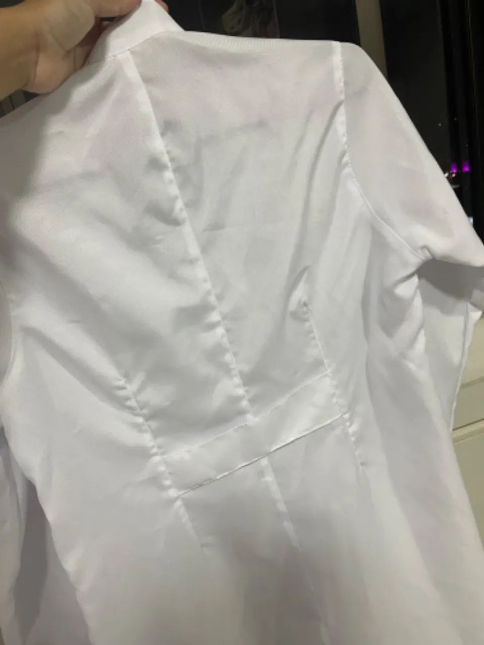 Jaleco branco com manga longa  - Foto 4