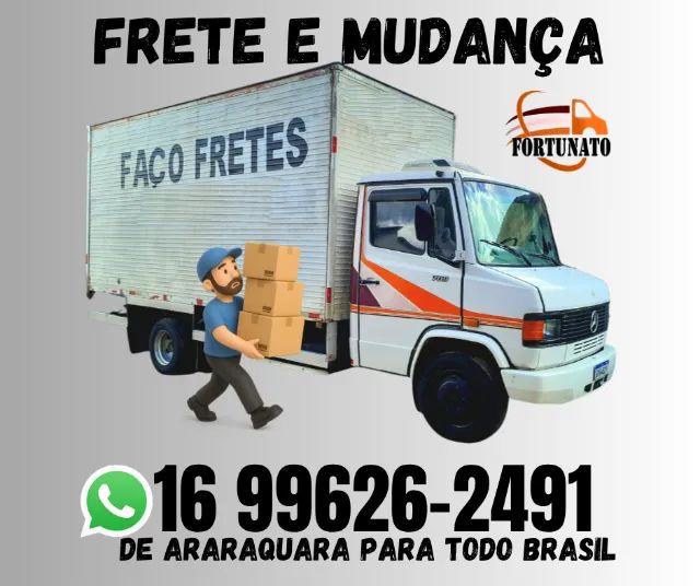 Caminhão baú para frete e mudança