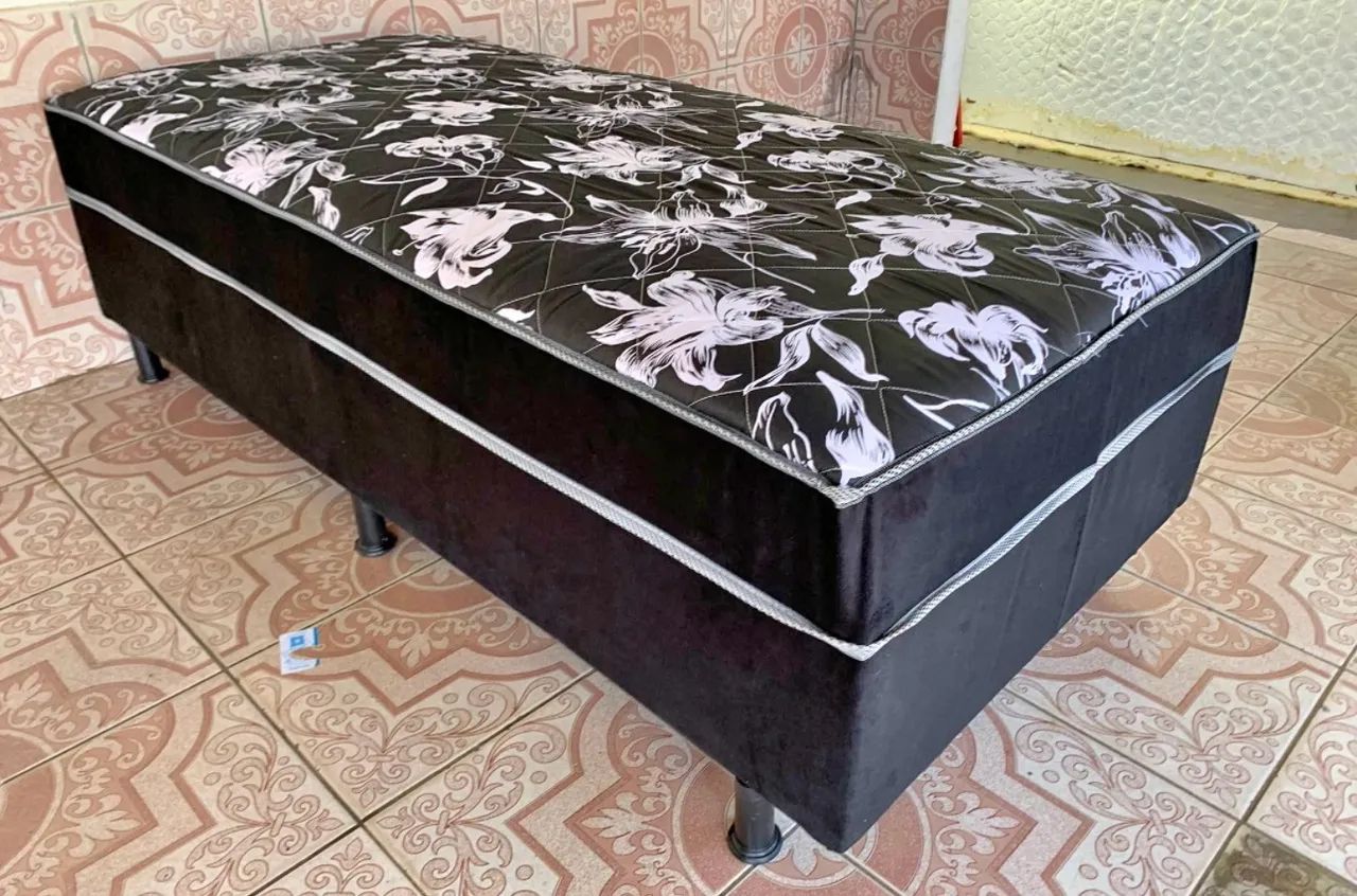 Cama Box Solteiro Completa com Colchão de 20Cm 