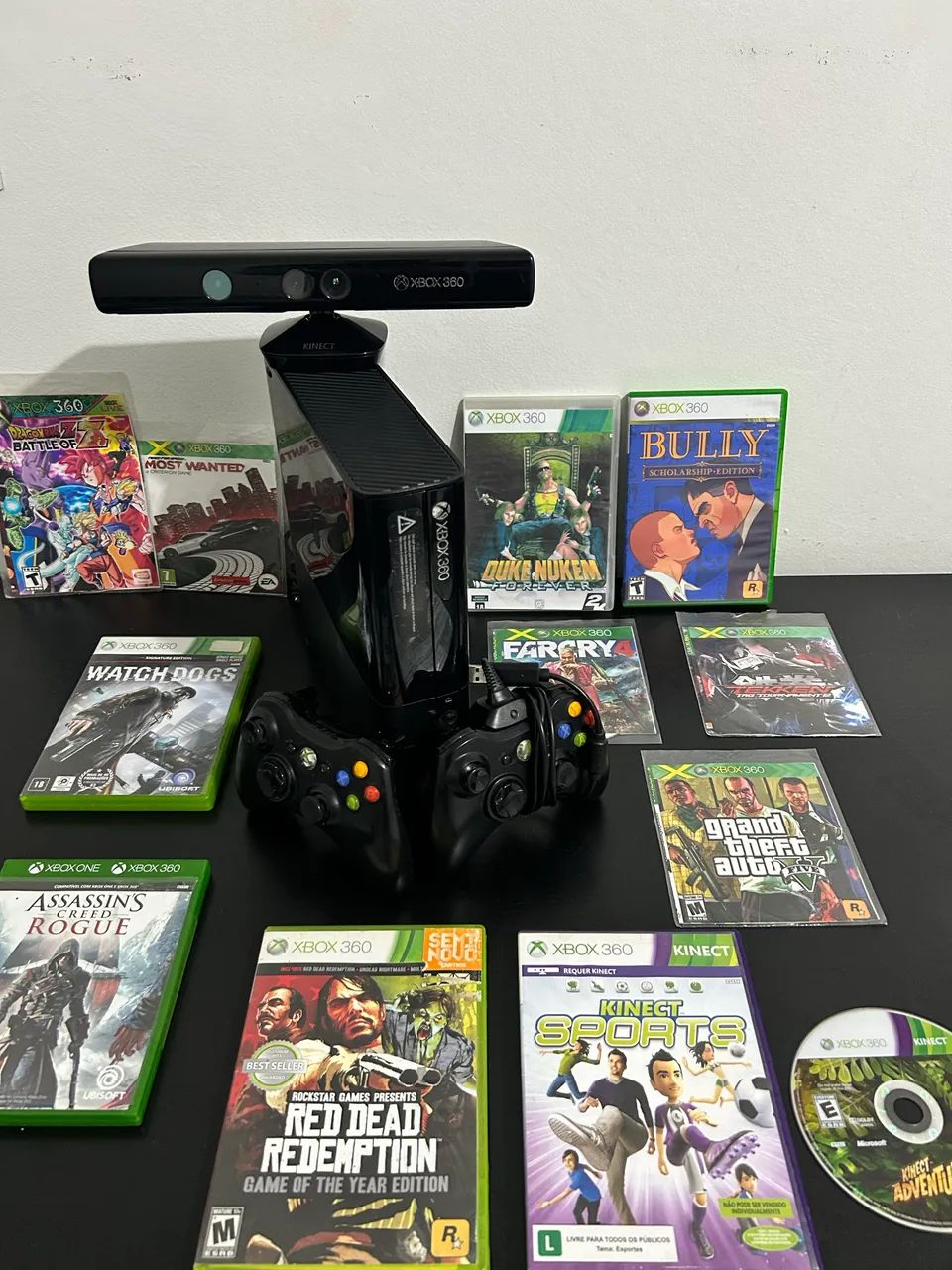 Xbox 360 Desbloqueado + Kinect + Jogos + Fonte